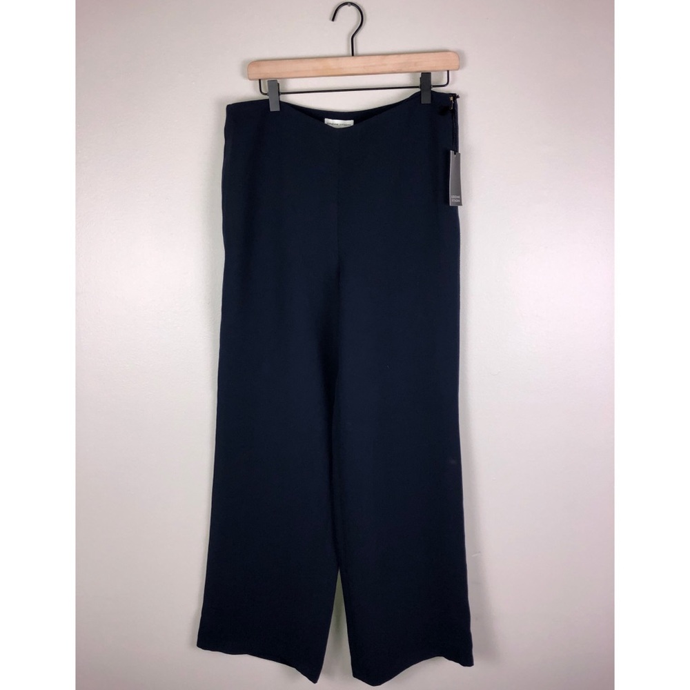 NWT Adrienne Vittadini Navy Wide Leg Pants Size 8